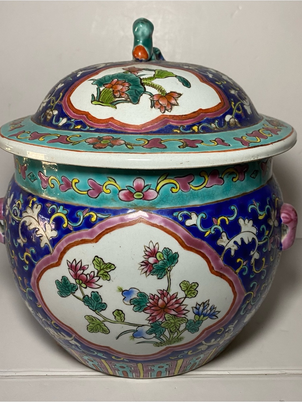 PRICED TO SELL! Traditional Chinese Porcelain Vessel, Kamcheng Vase hand painted